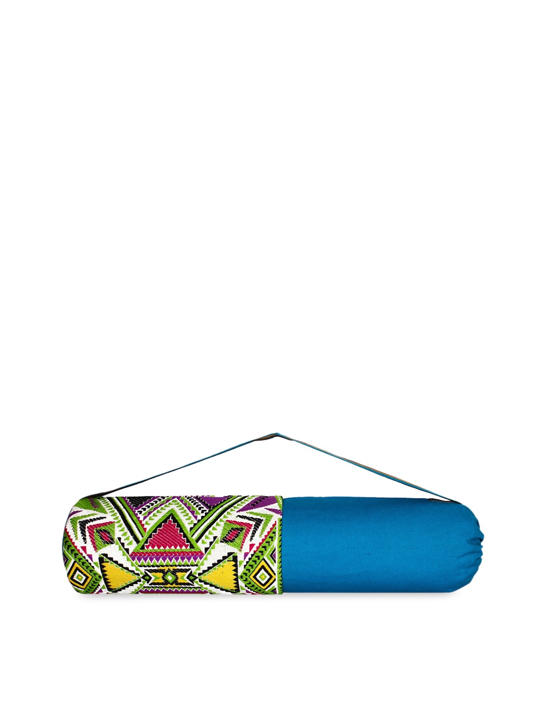 

Anekaant Blue Printed Canvas Yoga Mat Bag