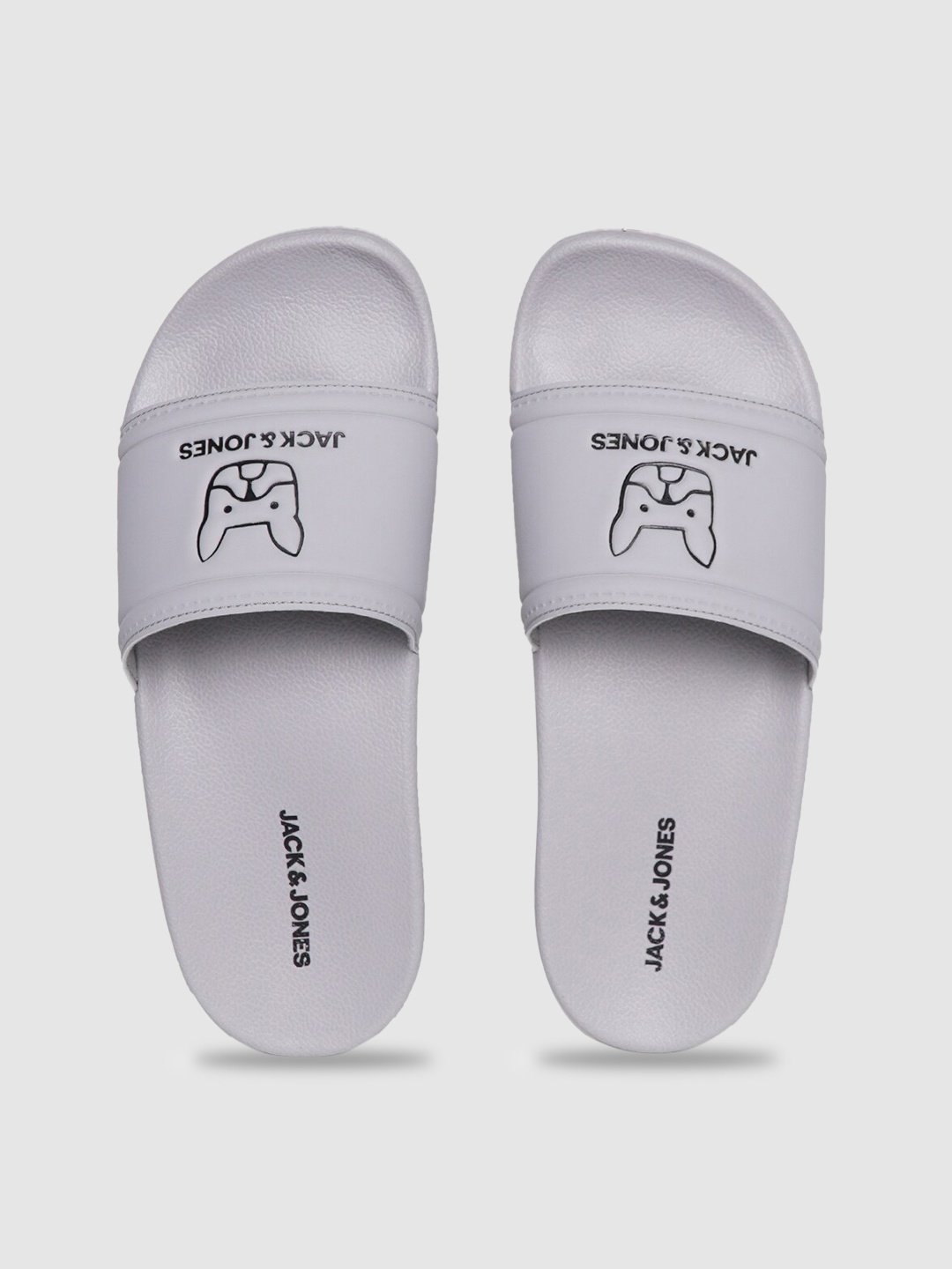 

Jack & Jones Men Printed Sliders, Grey