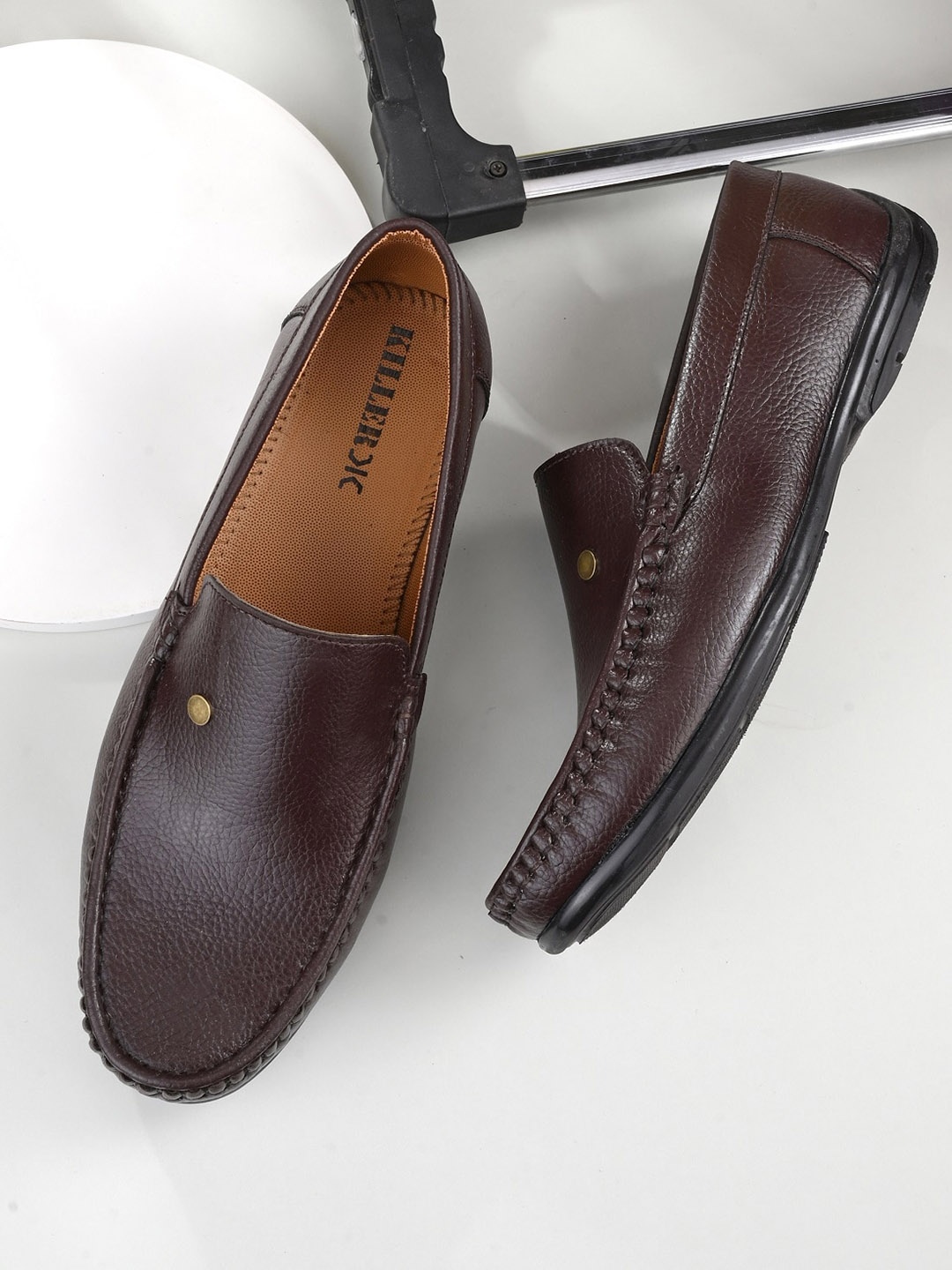

Killer Men Textured Loafers, Brown