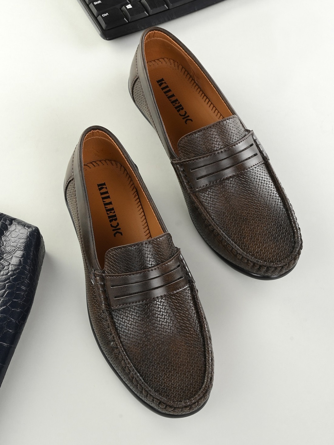 

Killer Men Textured Slip-On Sneakers, Olive