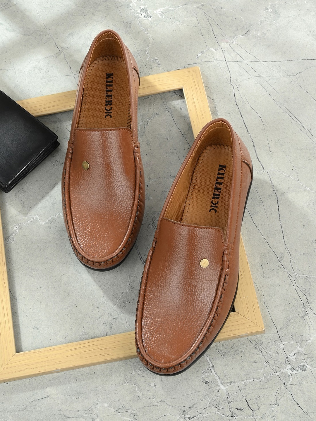 

Killer Men Faux Leather Loafers, Tan