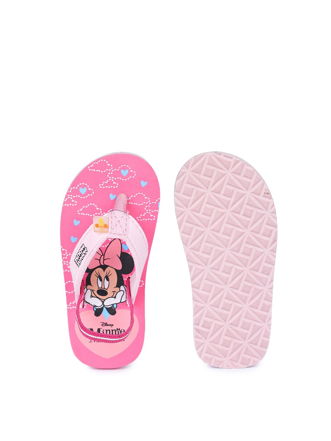 

toothless Girls Printed Rubber Thong Flip-Flops, Pink