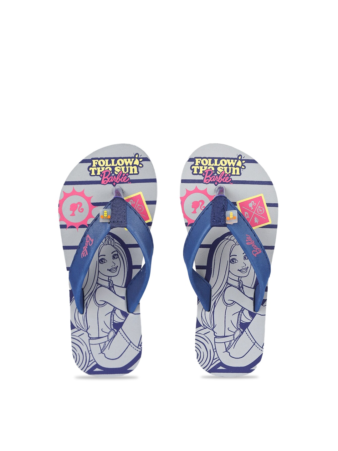 

toothless Girls Printed Thong Flip-Flops, Grey