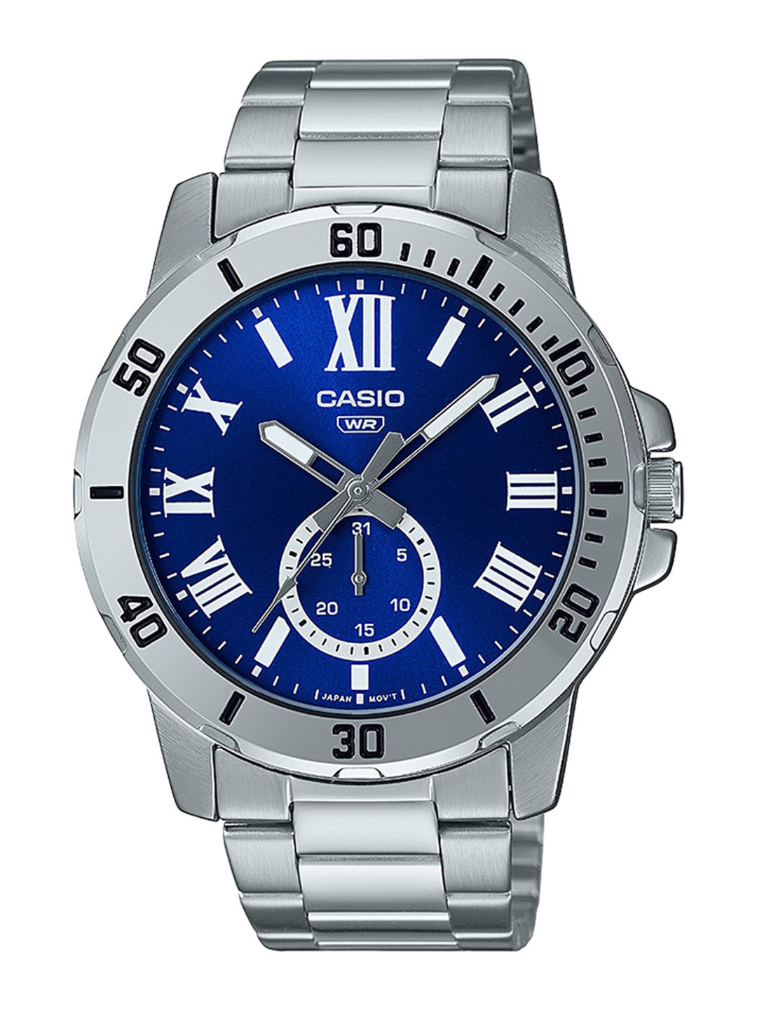 

CASIO Men Stainless Steel Bracelet Style Straps Analogue Watch A2068, Silver