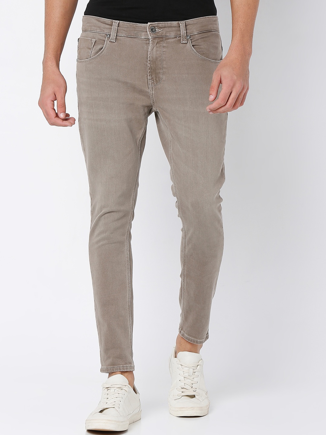 

SPYKAR Men Grey Kano Slim Fit Mid Rise Coloured Jeans