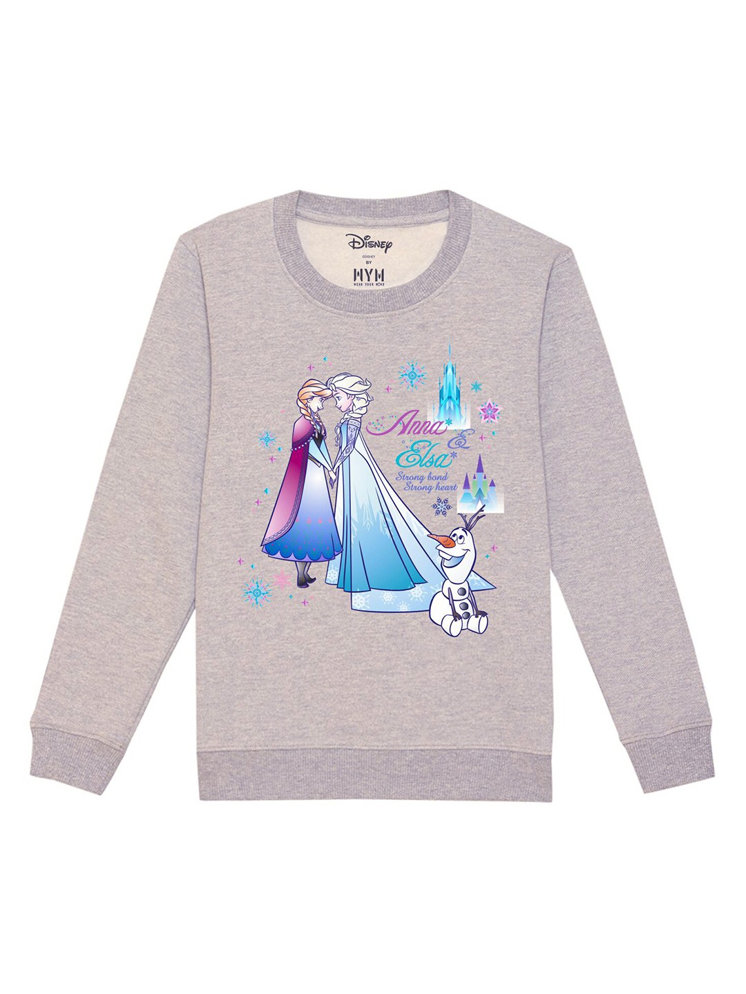 

Disney by Wear Your Mind Girls Grey Printed Sweatshirt