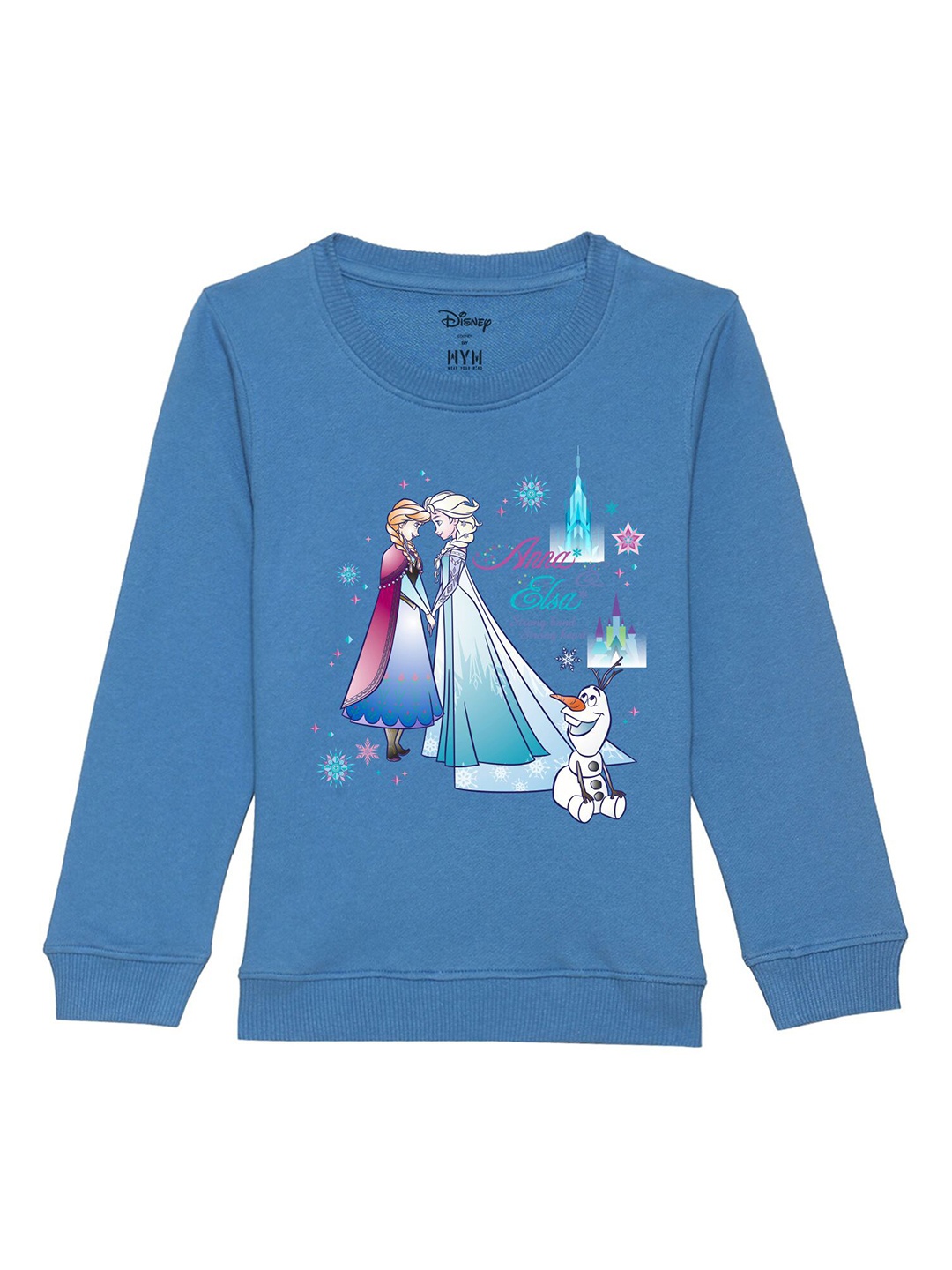 

Disney by Wear Your Mind Girls Blue Printed Sweatshirt