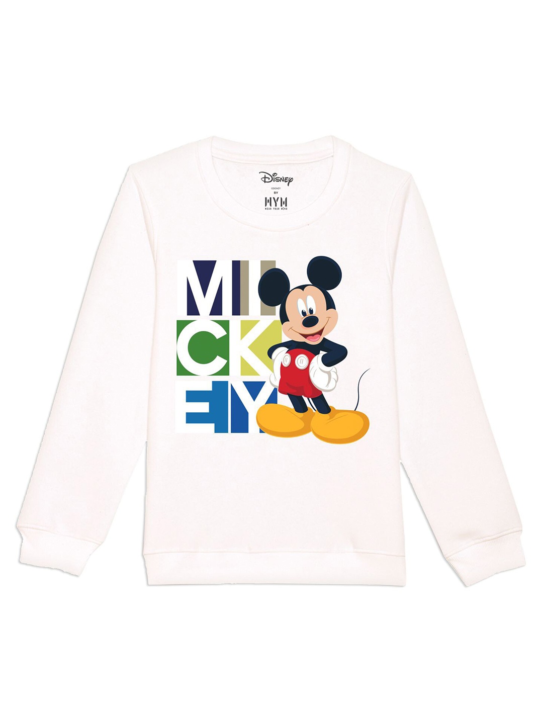 

Disney by Wear Your Mind Unisex Kids White Printed Sweatshirt