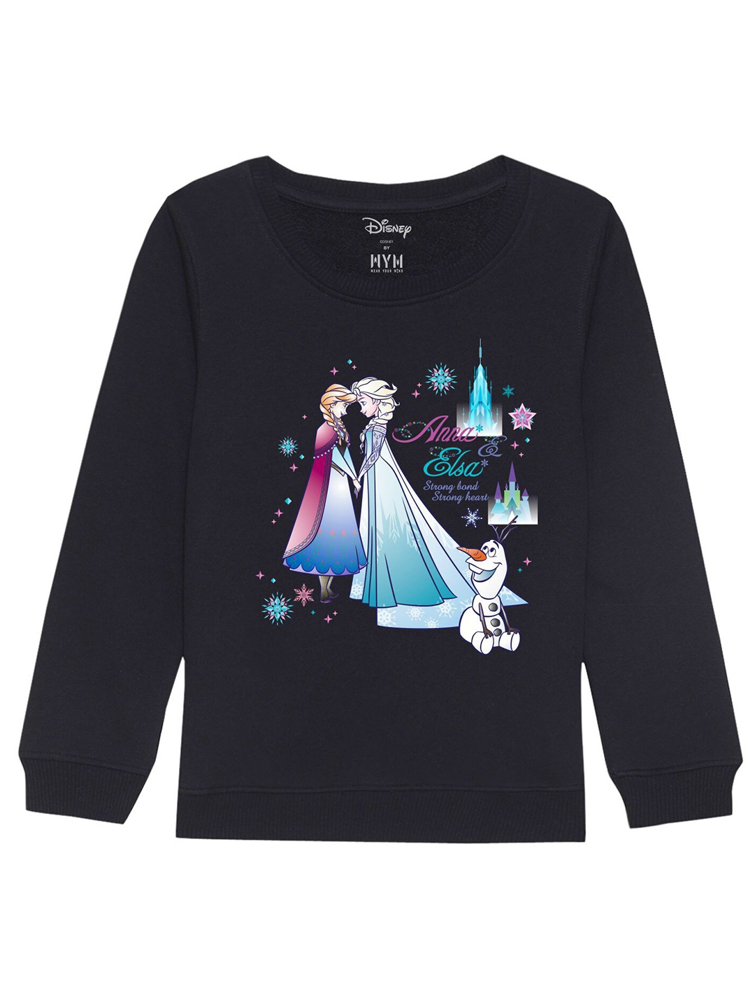 

Disney by Wear Your Mind Girls Navy Blue Printed Sweatshirt
