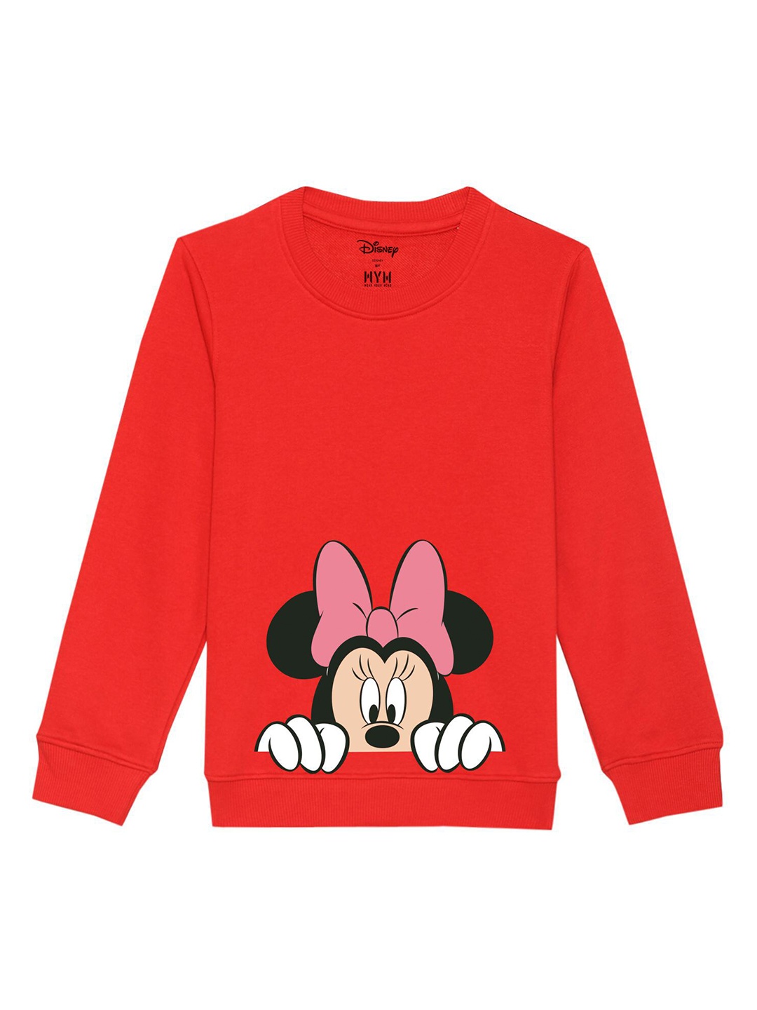 

Disney by Wear Your Mind Girls Red Printed Sweatshirt