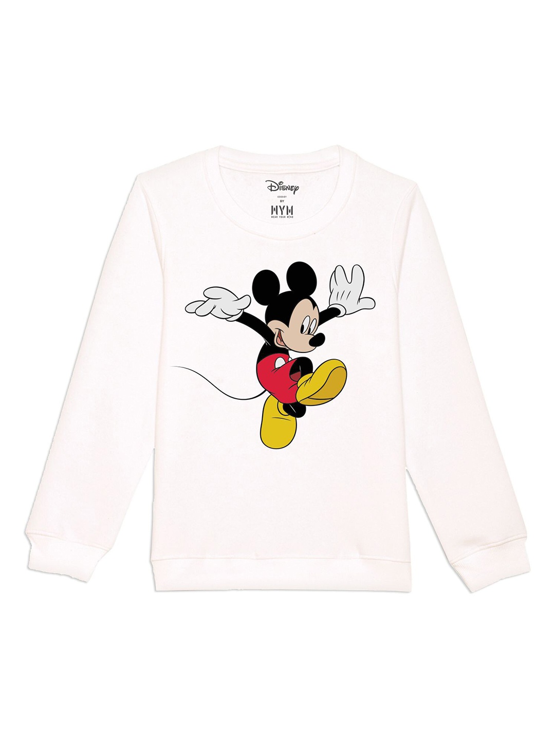 

Disney by Wear Your Mind Kids White Printed Sweatshirt