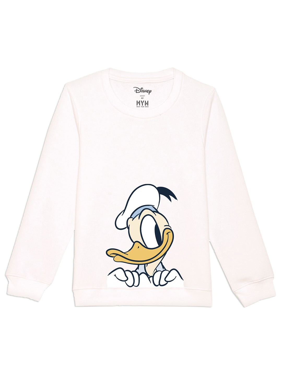 

Disney by Wear Your Mind Kids White Printed Sweatshirt