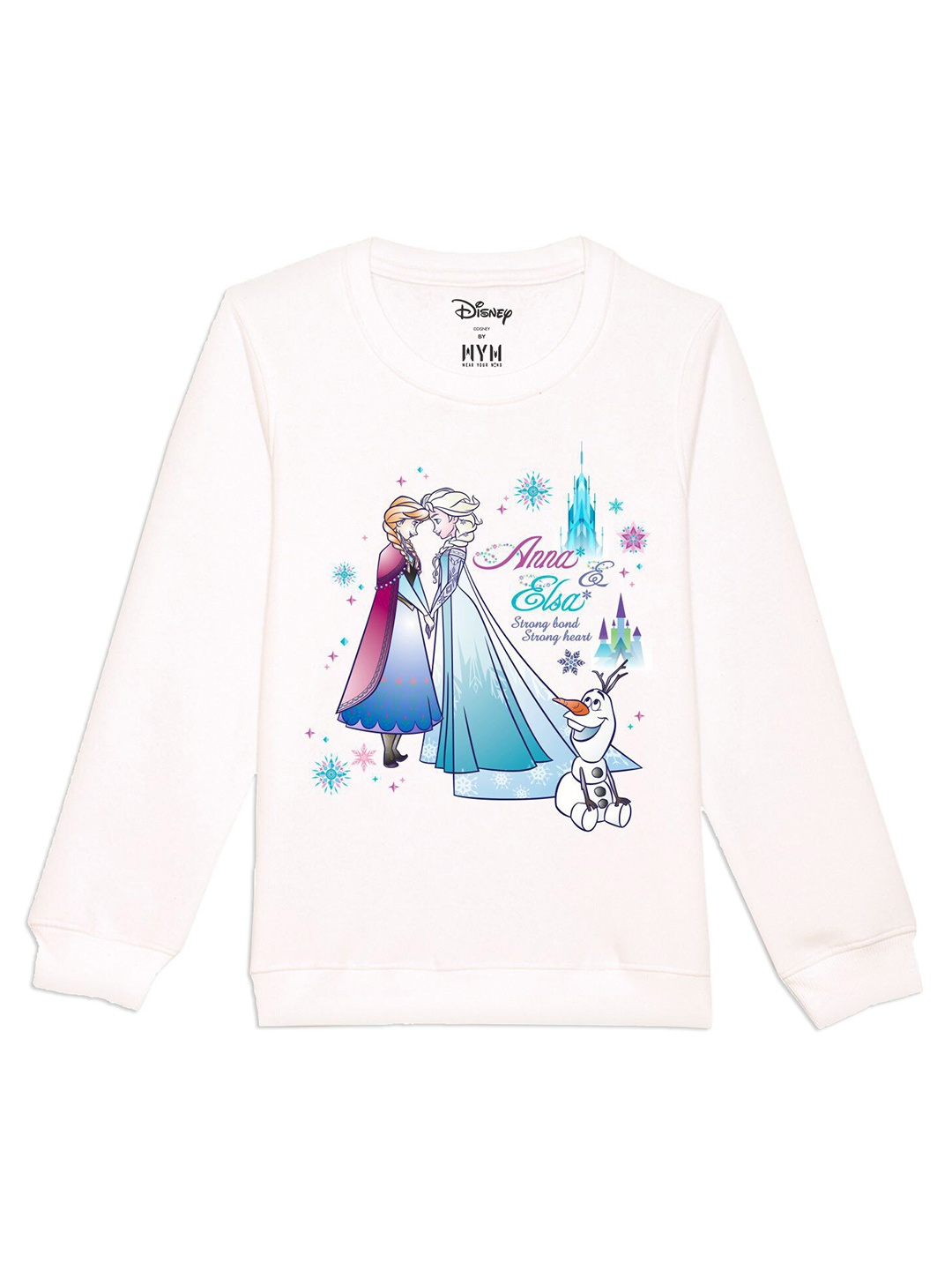 

Disney by Wear Your Mind Girls White Printed Sweatshirt