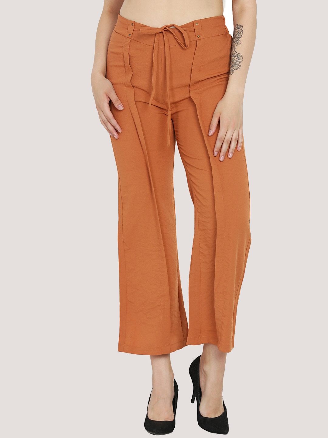 

Westwood Women Brown Relaxed Straight Leg Loose Fit Easy Wash Trouser
