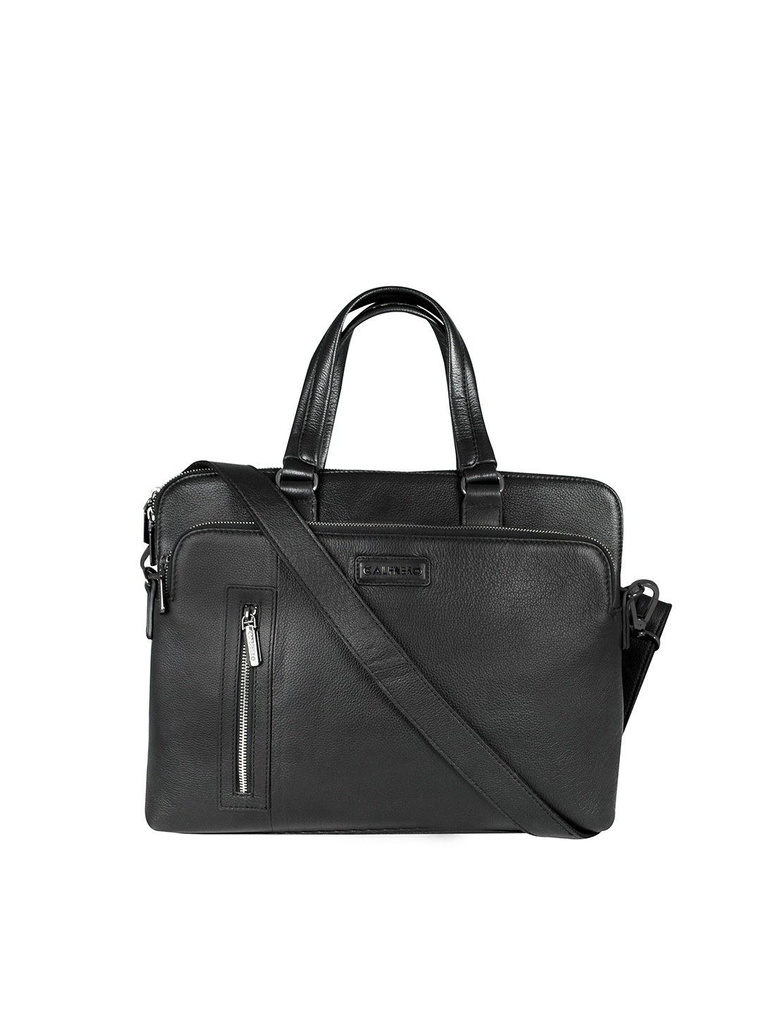 

CALFNERO Men Black Genuine Leather Business Portfolio Messenger Bag