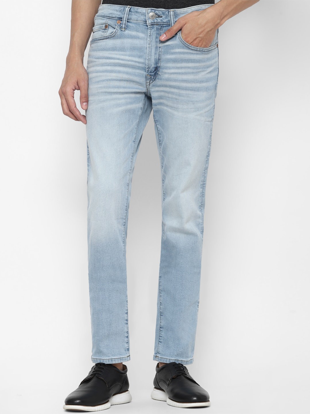 

AMERICAN EAGLE OUTFITTERS Men Blue Skinny Fit Heavy Fade Jeans