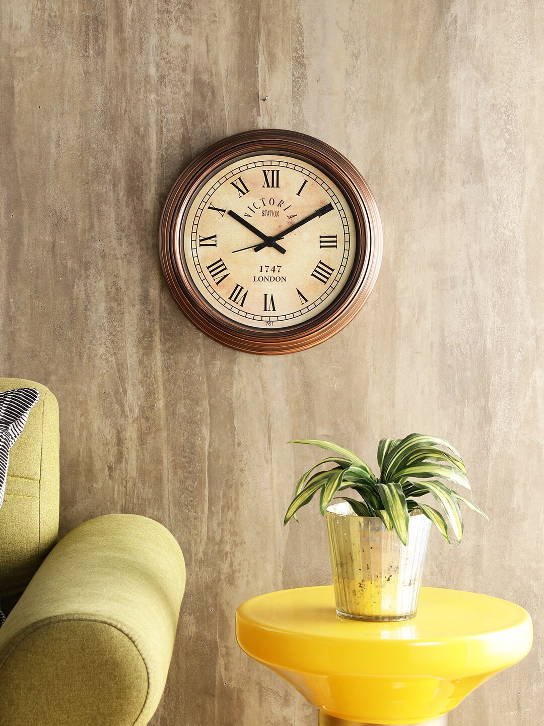 

EXIM DECOR Vintage Wall Clock, Copper