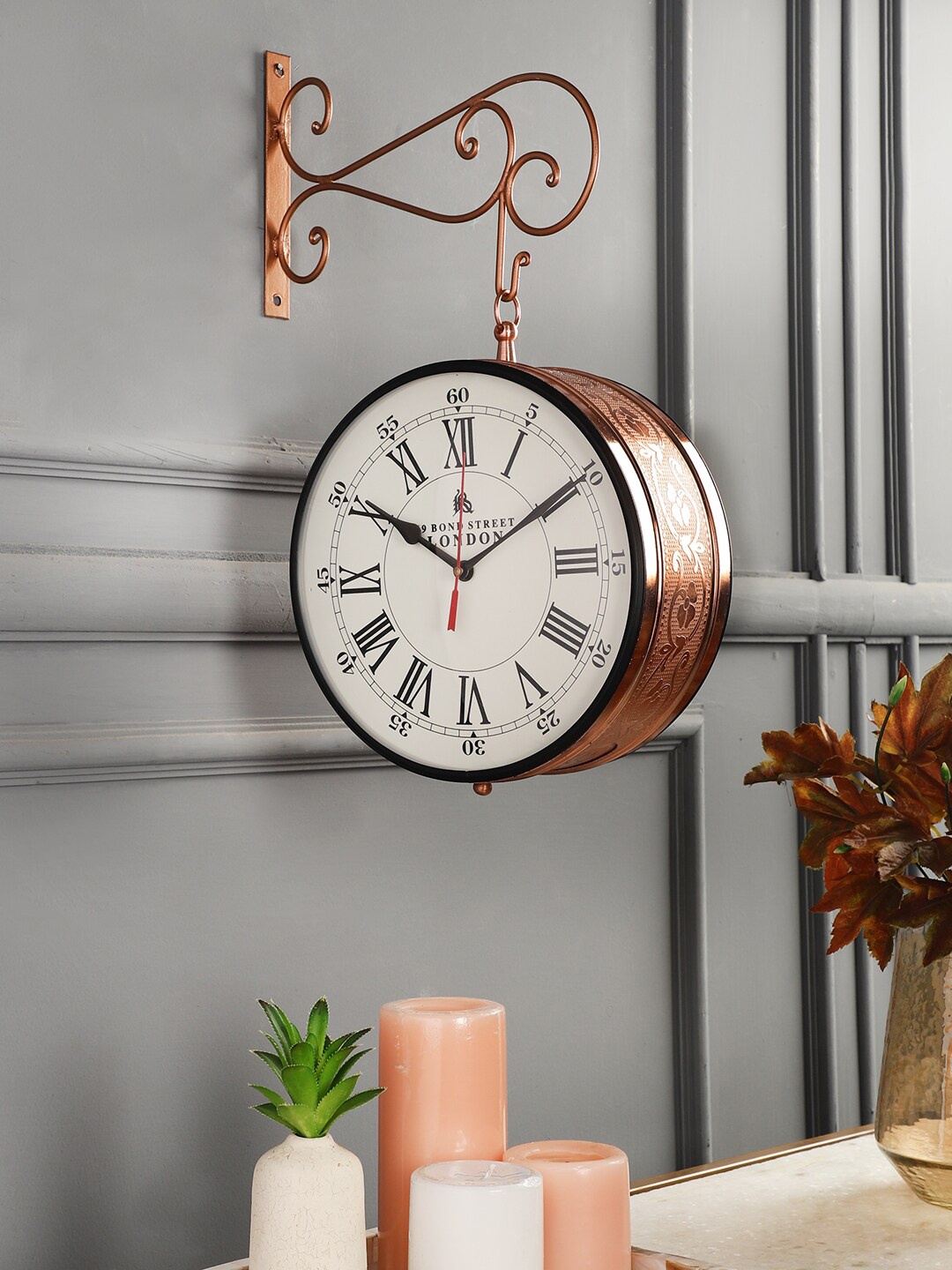 

EXIM DECOR Vintage Wall Clock, Copper