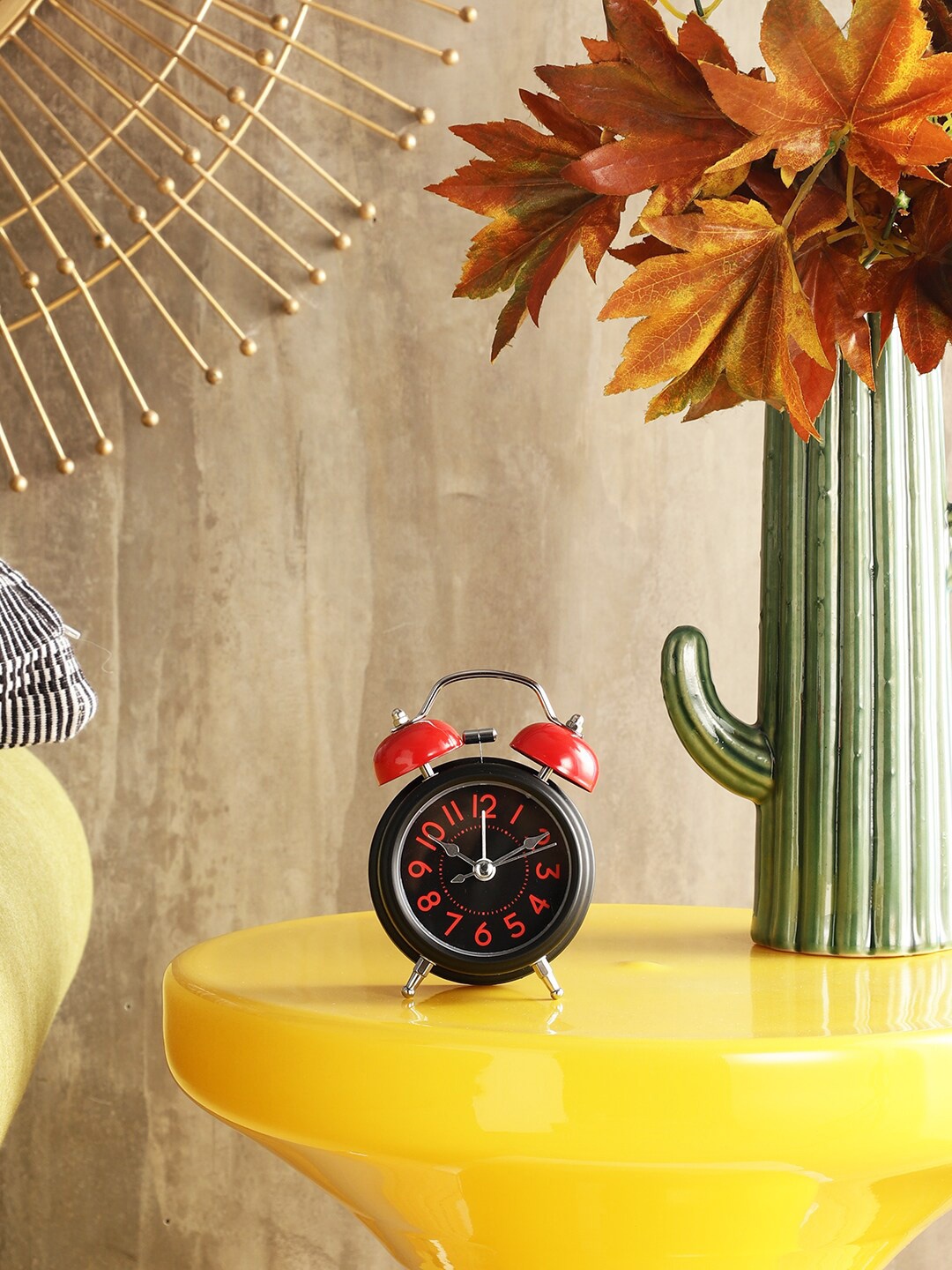 

EXIM DECOR Vintage Alarm Clock, Black