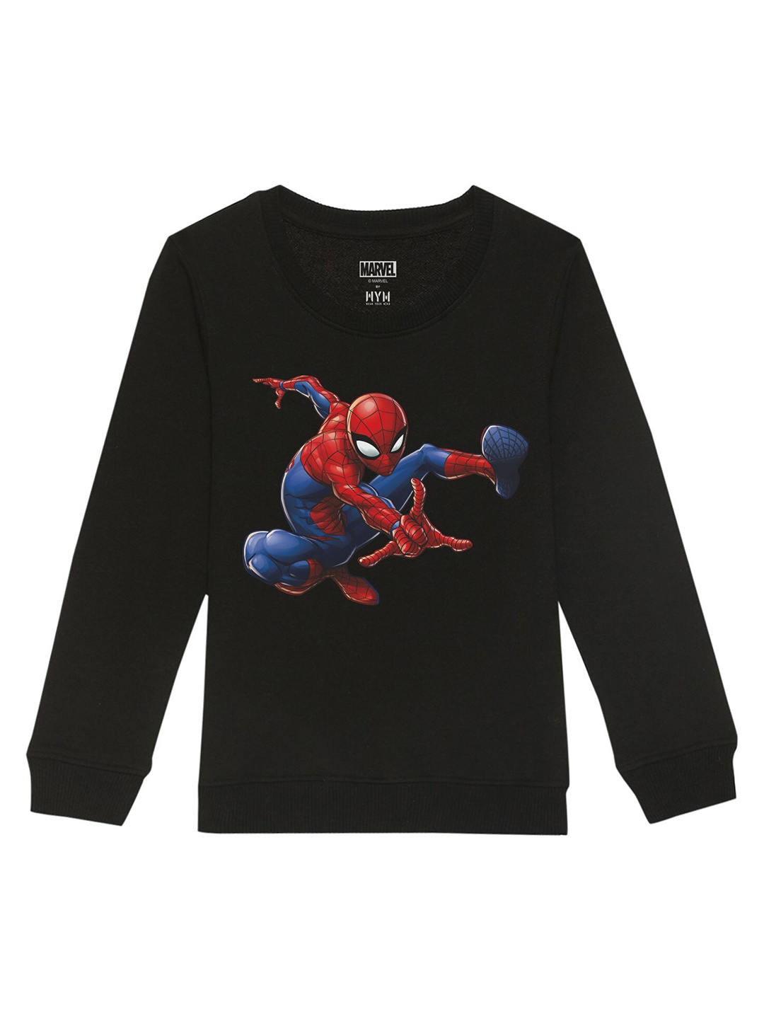 

Marvel by Wear Your Mind Kids Black Printed Sweatshirt