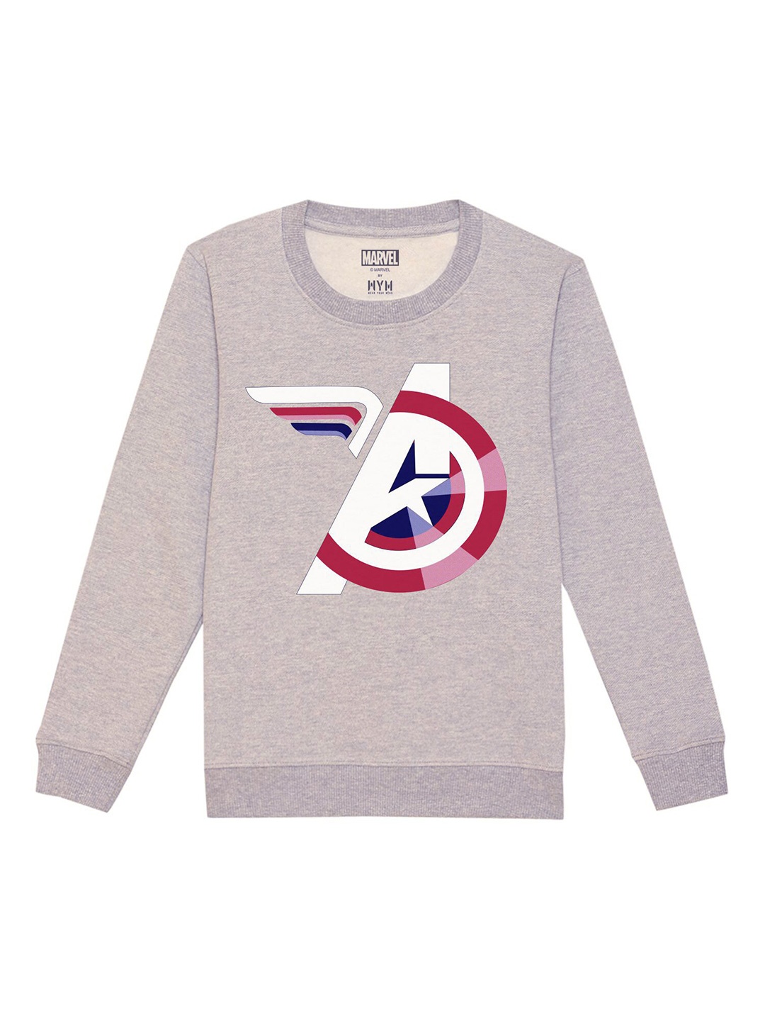 

Marvel by Wear Your Mind Kids Grey Printed Sweatshirt