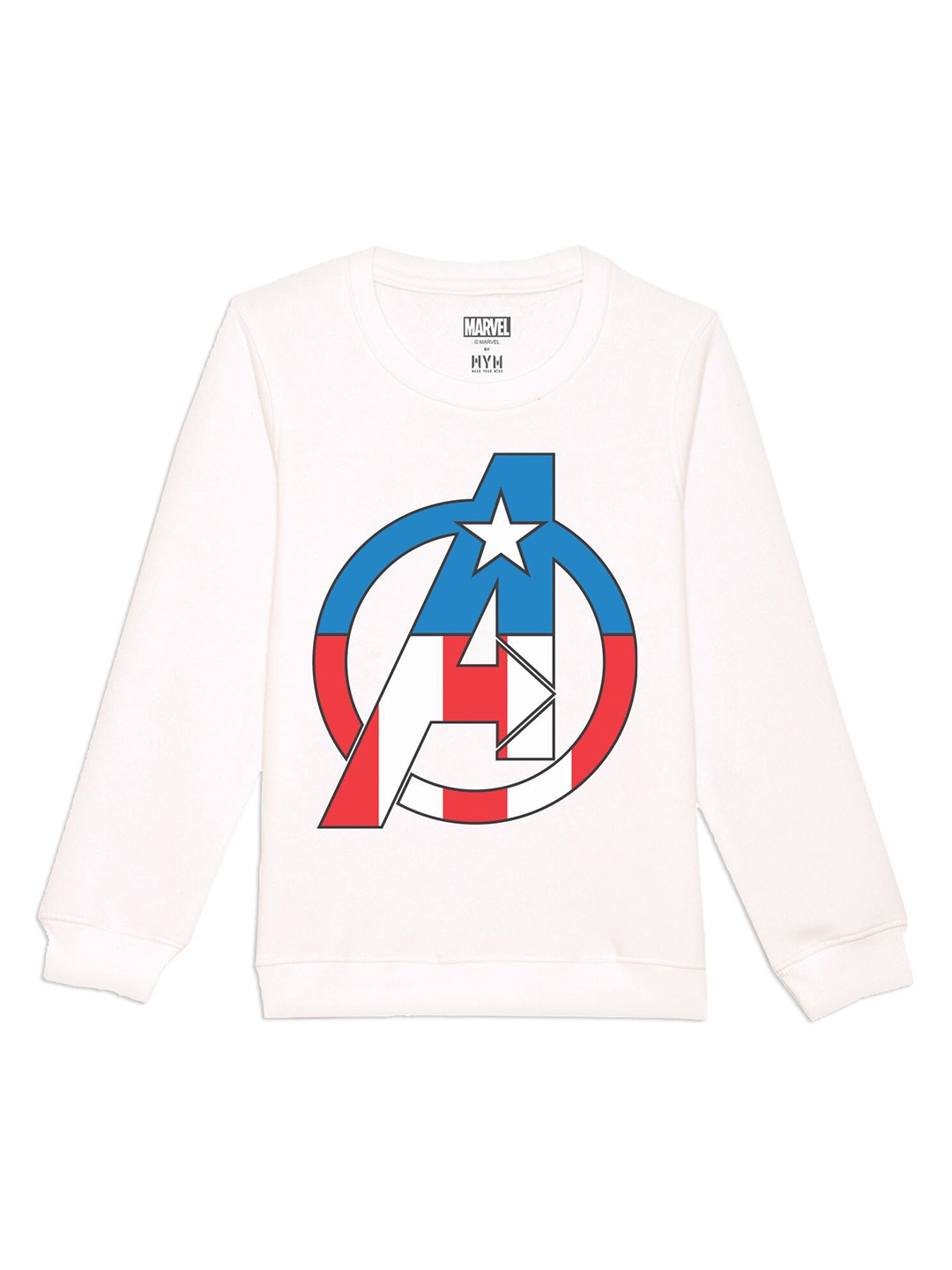 

Marvel by Wear Your Mind Kids White Printed Sweatshirt