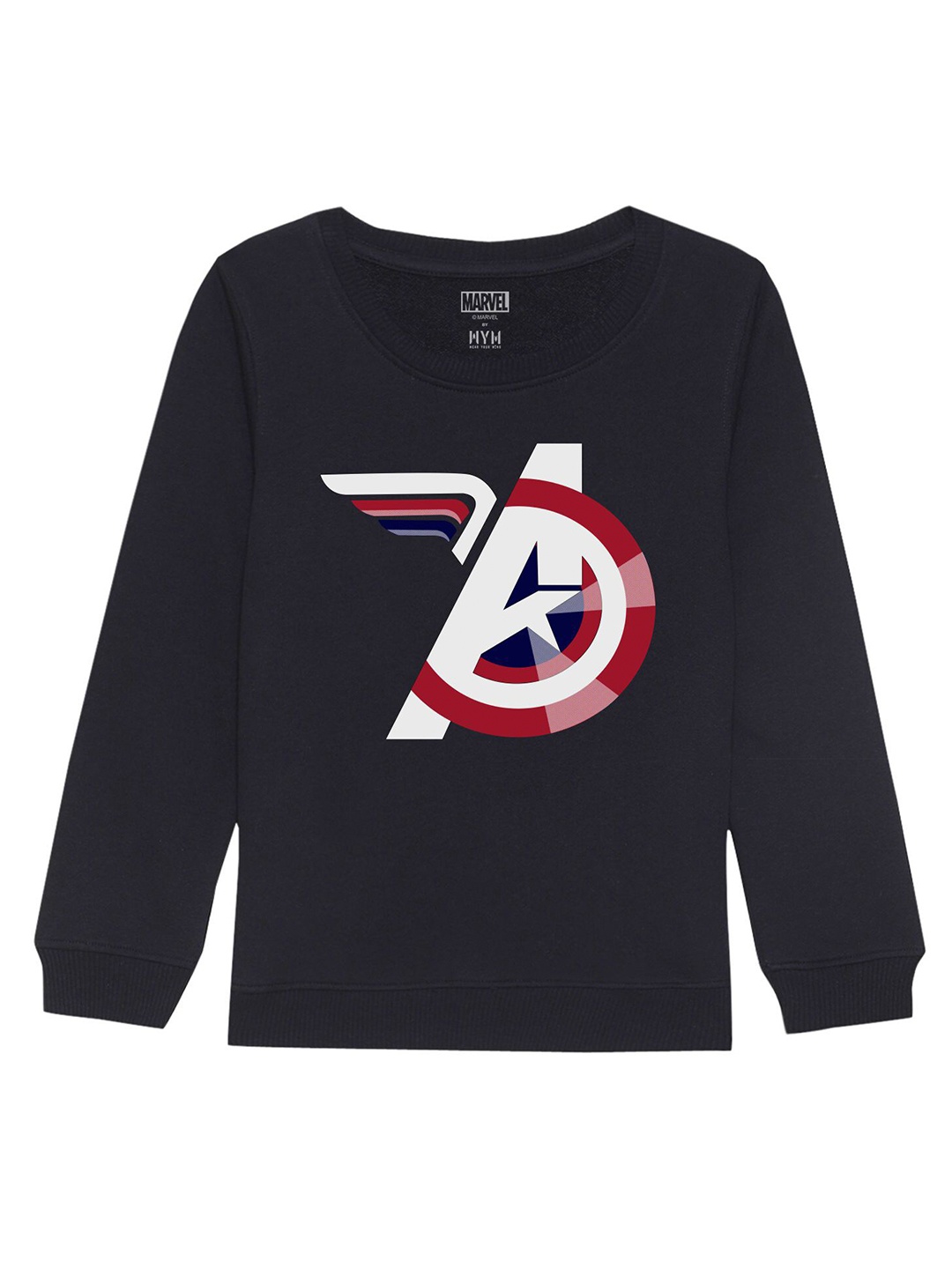 

Marvel by Wear Your Mind Kids Navy Blue Printed Sweatshirt