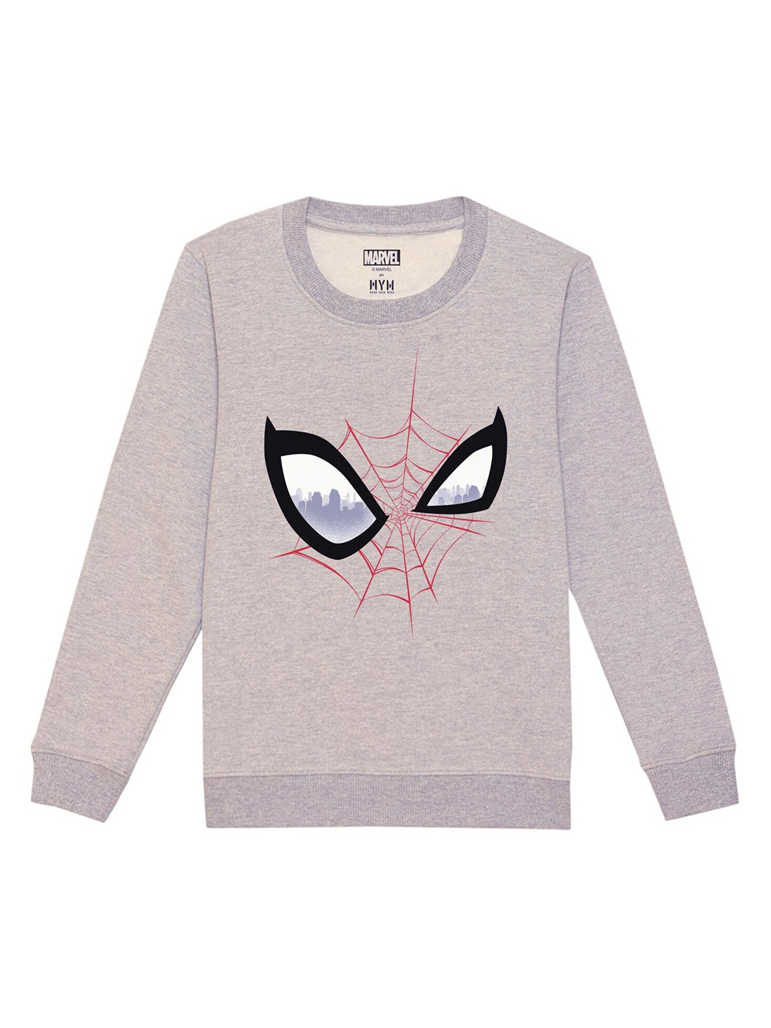 

Marvel by Wear Your Mind Kids Grey Printed Sweatshirt
