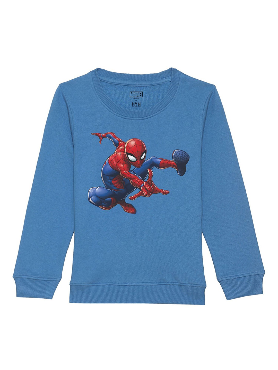 

Marvel by Wear Your Mind Kids Blue Printed Sweatshirt