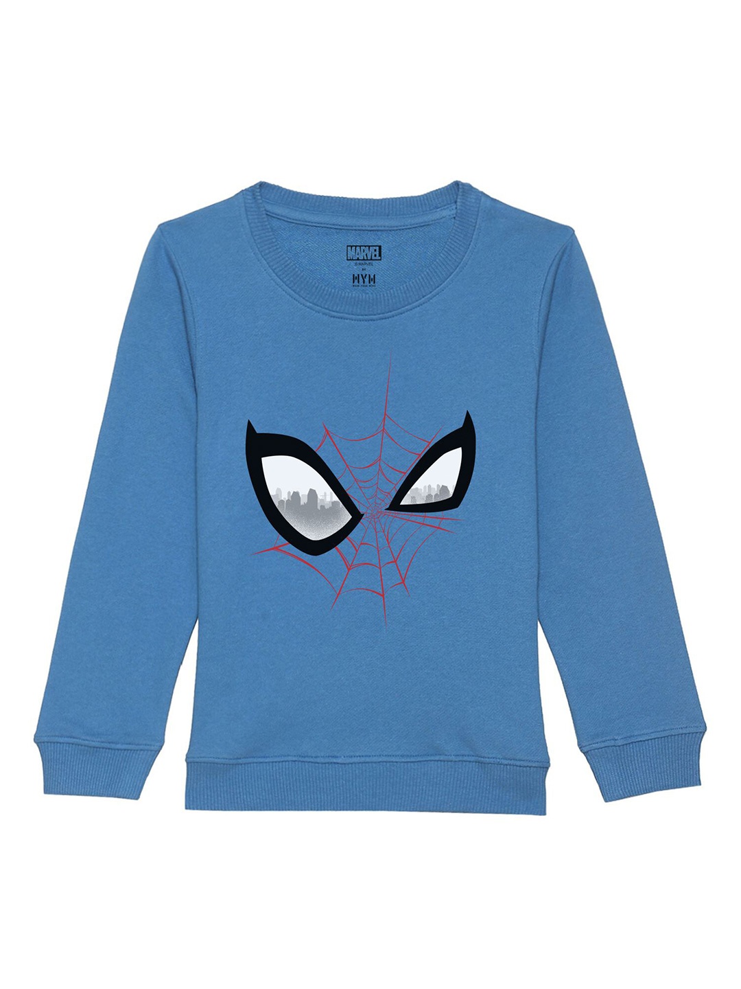 

Marvel by Wear Your Mind Kids Blue Printed Sweatshirt