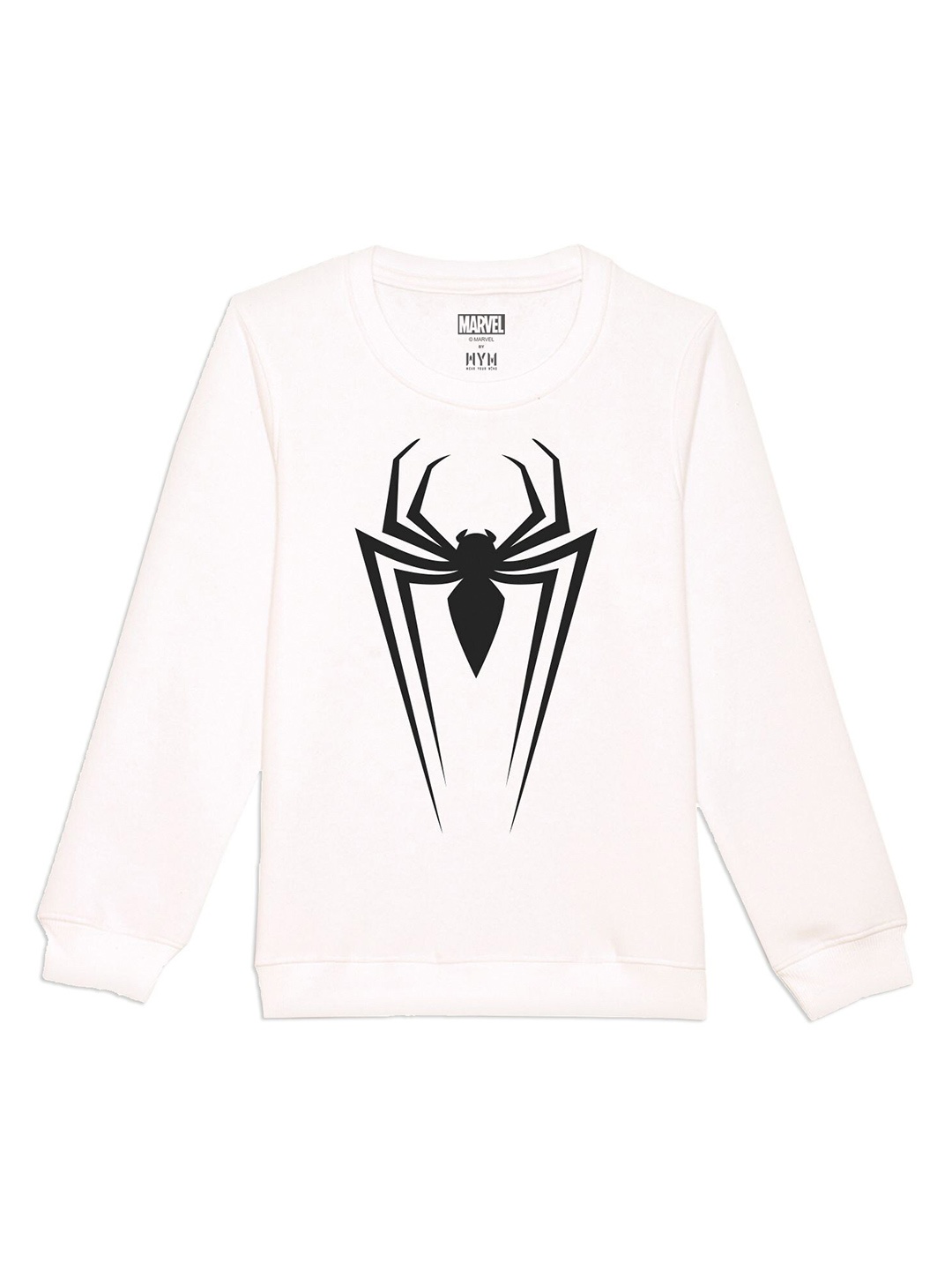 

Marvel by Wear Your Mind Kids White Printed Sweatshirt