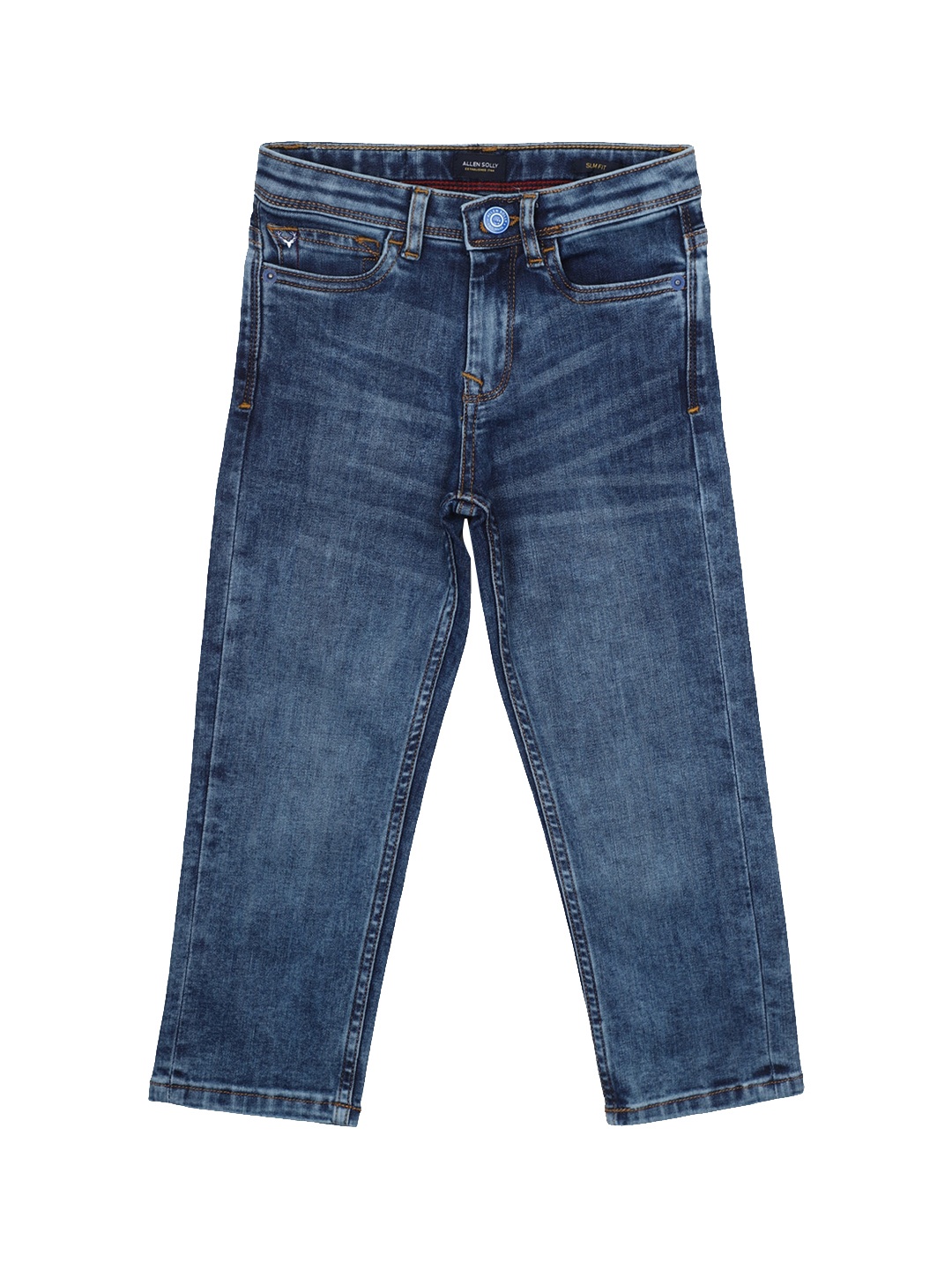 

Allen Solly Junior Boys Navy Blue Slim Fit Light Fade Jeans