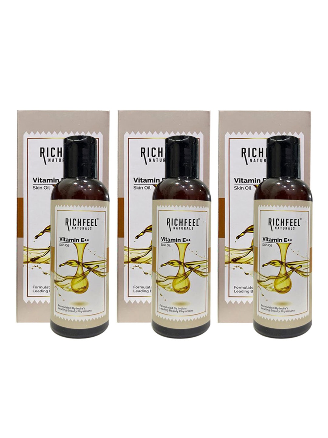 

Richfeel Set Of 3 Yellow Vitamin E ++ Skin Oil