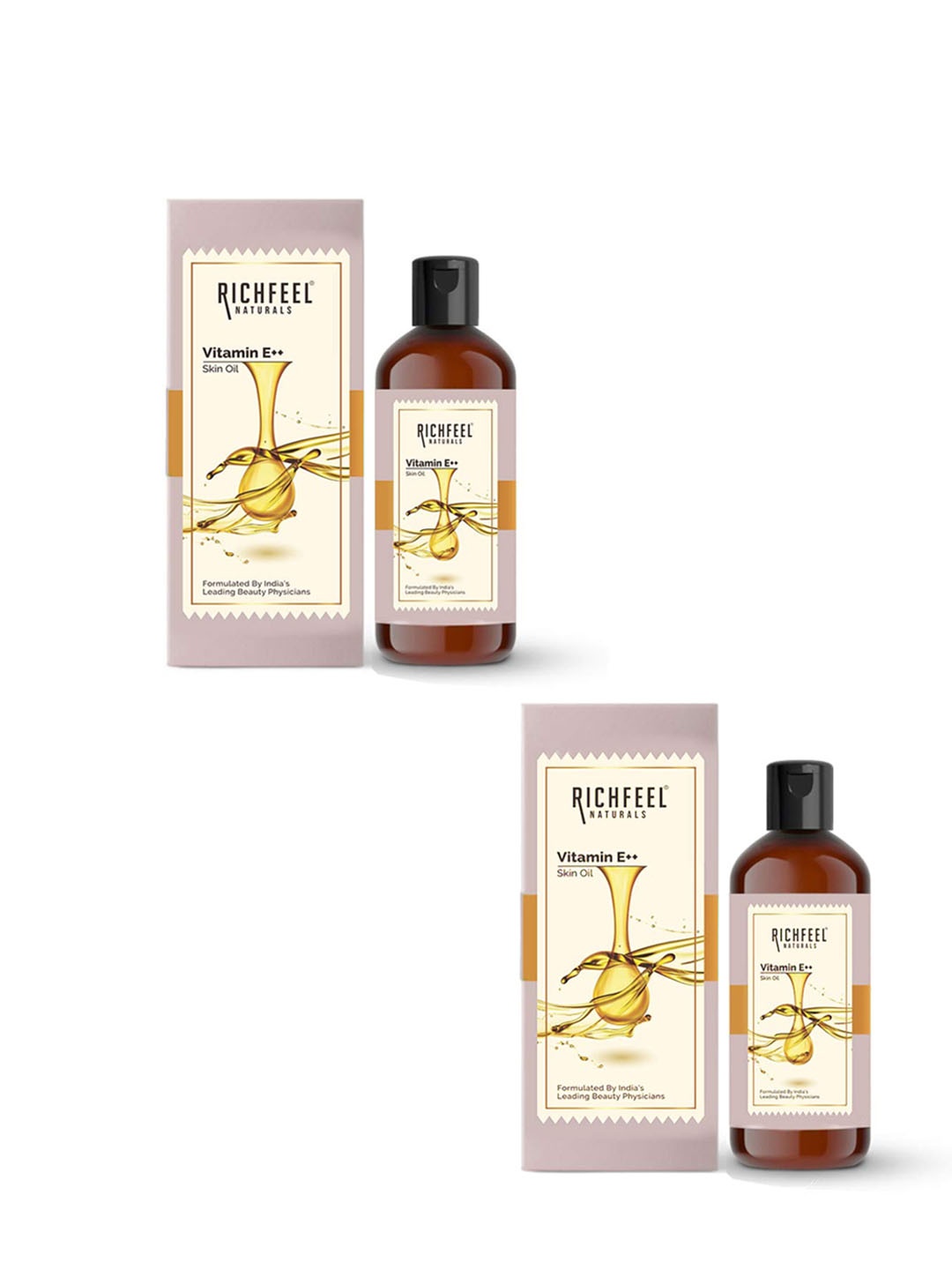 

Richfeel Set Of 2 Vitamin E ++ Skin Oil 160ml, Yellow