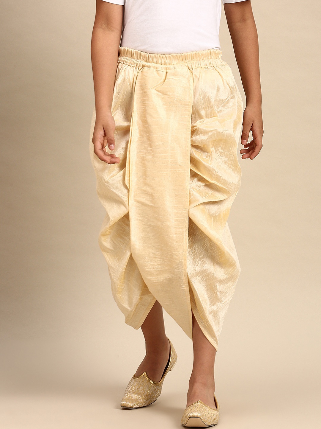 

Sanwara Boys Beige Solid Dhoti Pant