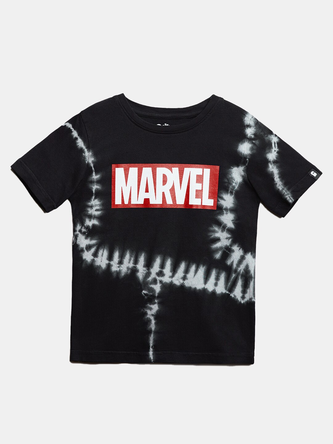 

The Souled Store Boys Black Typography Dyed T-shirt