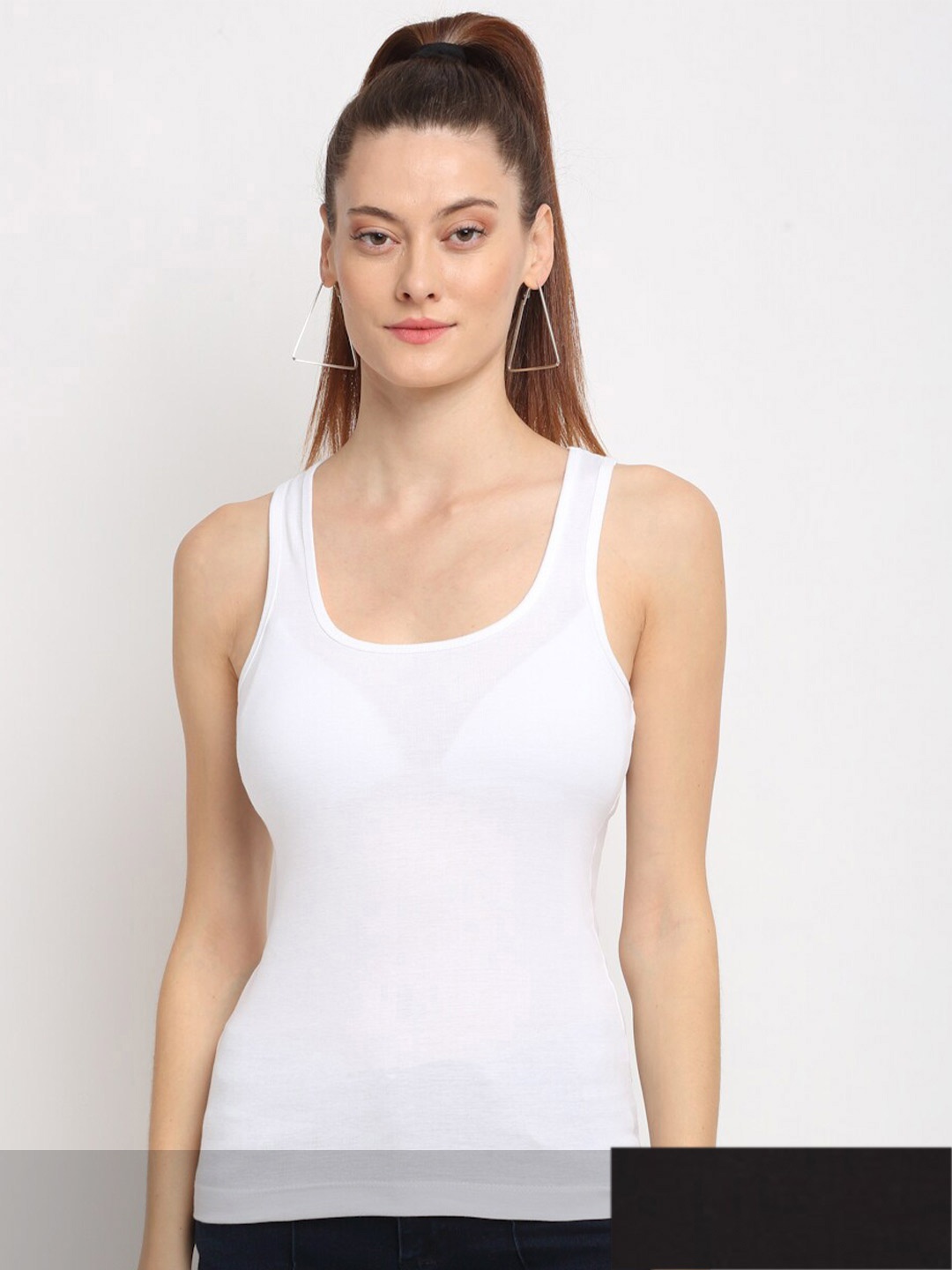 

Friskers Pack Of 2 Black & White Tank Top