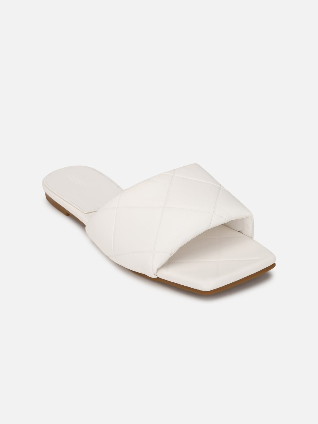 

FOREVER 21 Women White Textured Mules