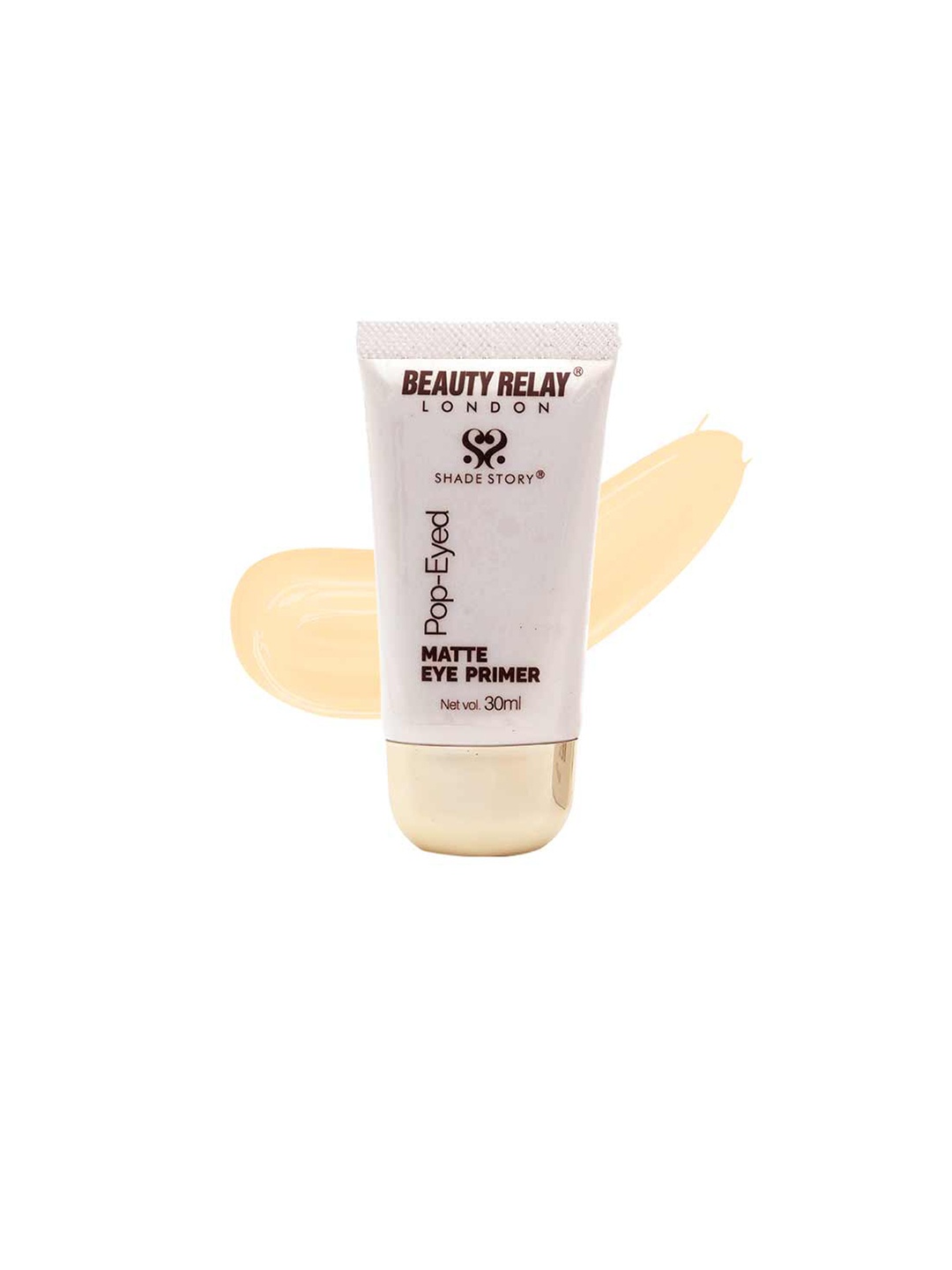 

BeautyRelay London Pop-Eyed Waterproof & Weightless Shade Story Matte Eye Primer 30ml - Light Ivory, Beige