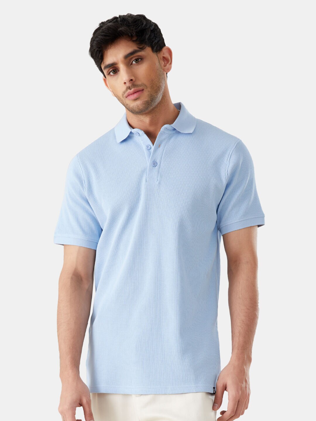 

The Souled Store Men Blue Polo Collar T-shirt
