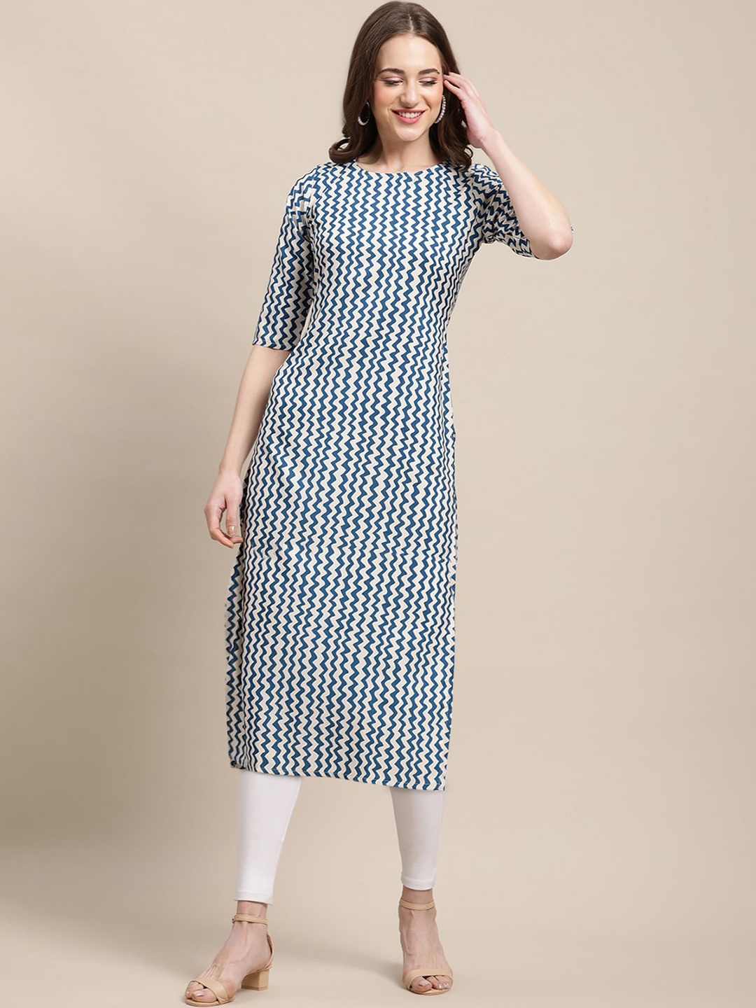

Ethnic basket Women Pack of 5 Yellow & Black Printed Block Print Crepe Kurta