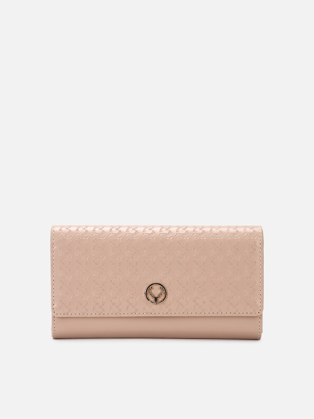 

Allen Solly Women Woven Design Two Fold Wallet, Peach