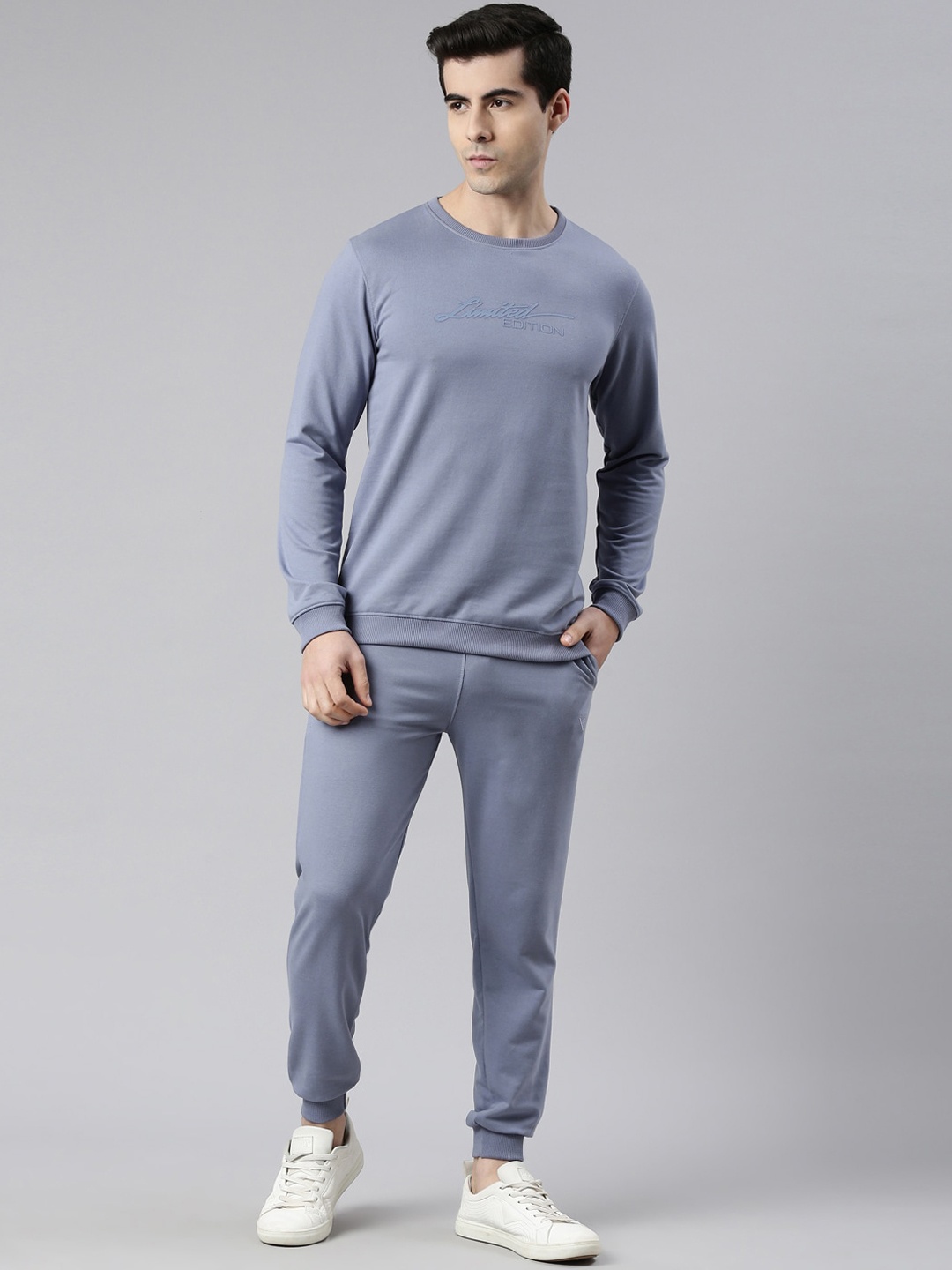 

Bushirt Men Blue Solid Night suit Set