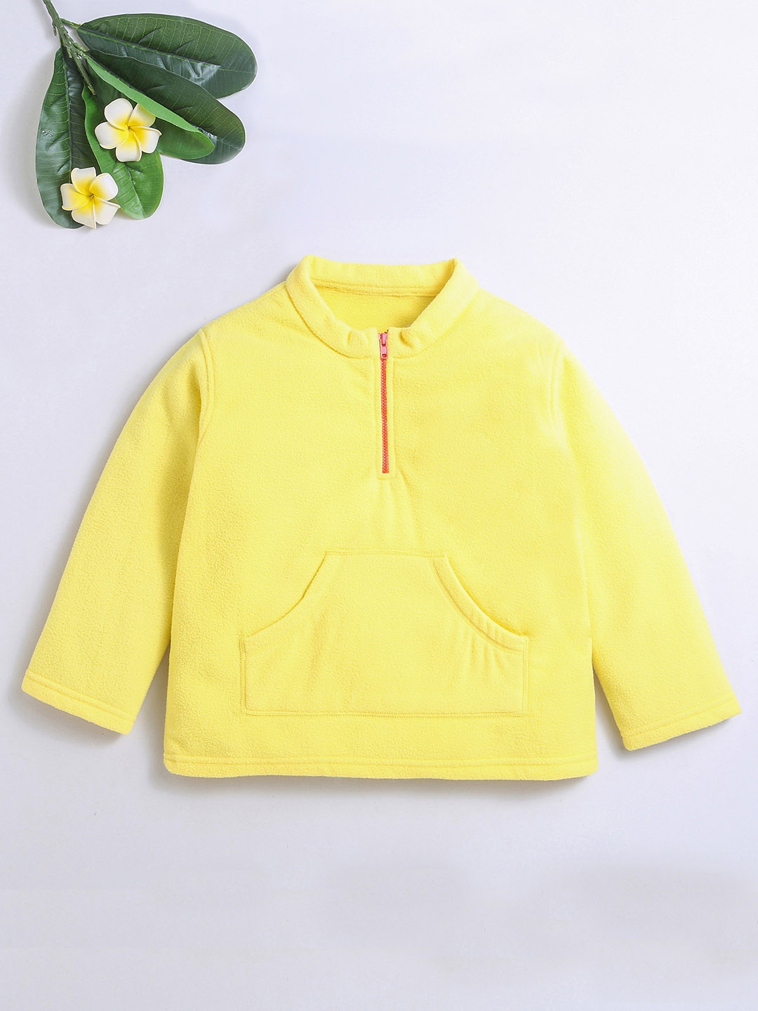 

Nino Bambino Unisex Kids Yellow Solid Sweatshirt