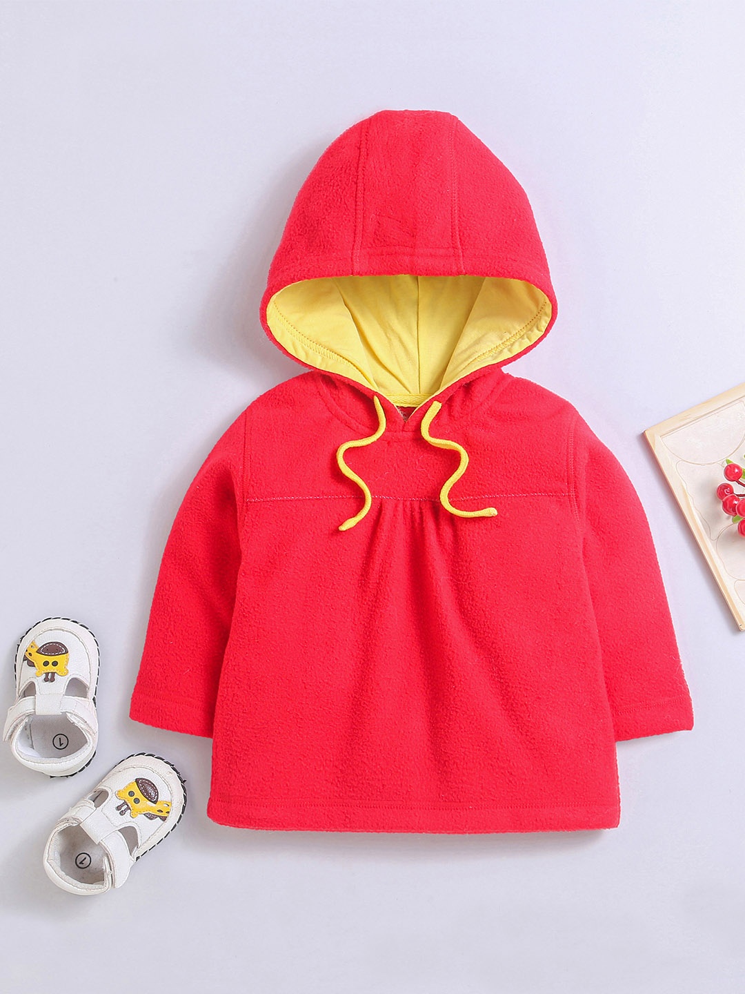 

Nino Bambino Unisex Kids Red Hooded Sweatshirt