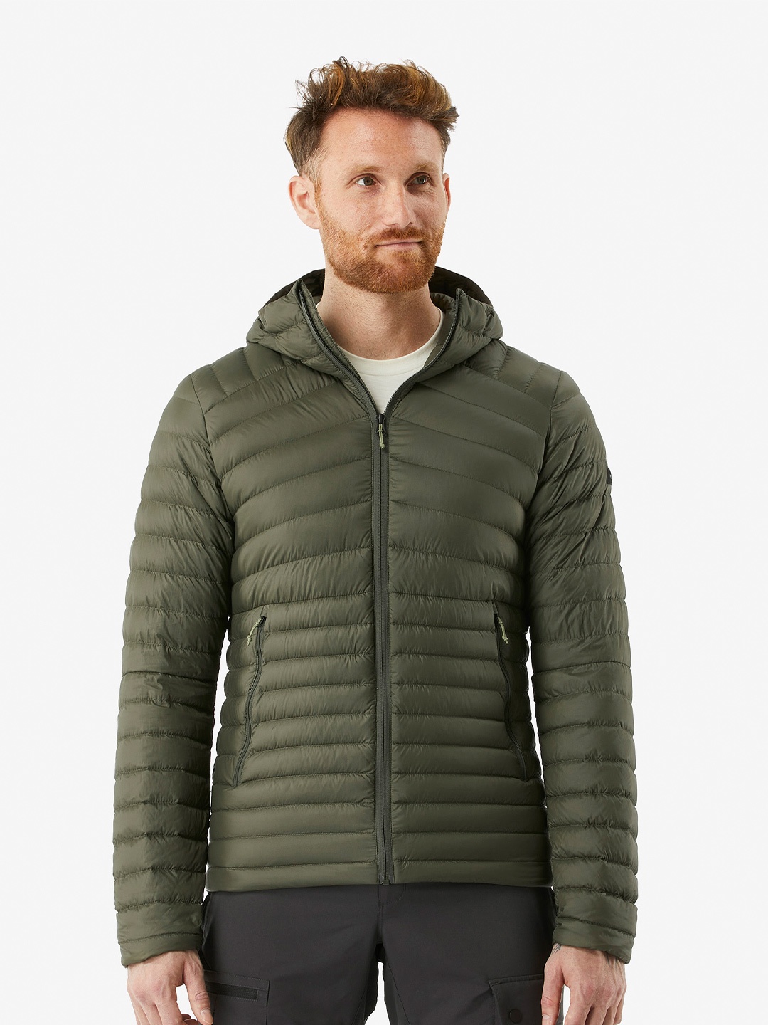 

FORCLAZ By Decathlon Men Yellow Quilted Jacket