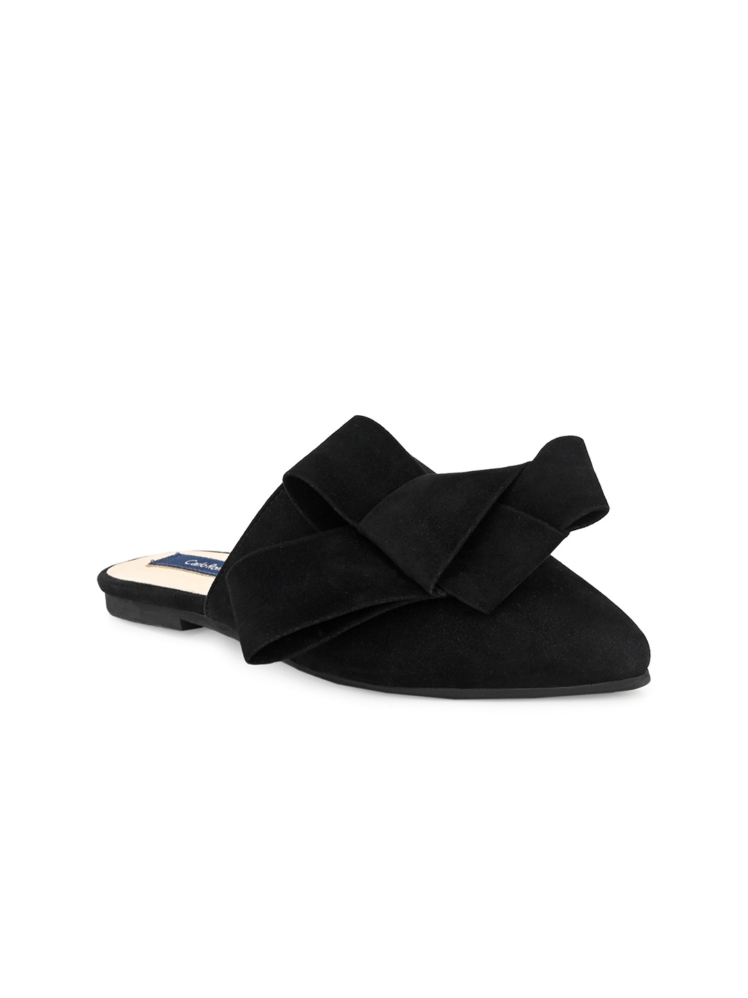 

CARLO ROMANO Women Mules with Bows Flats, Black