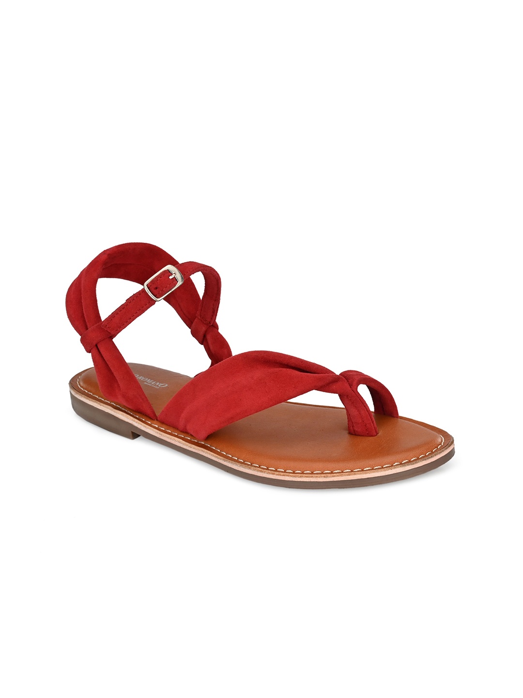 

CARLO ROMANO Women One Toe Flats, Red