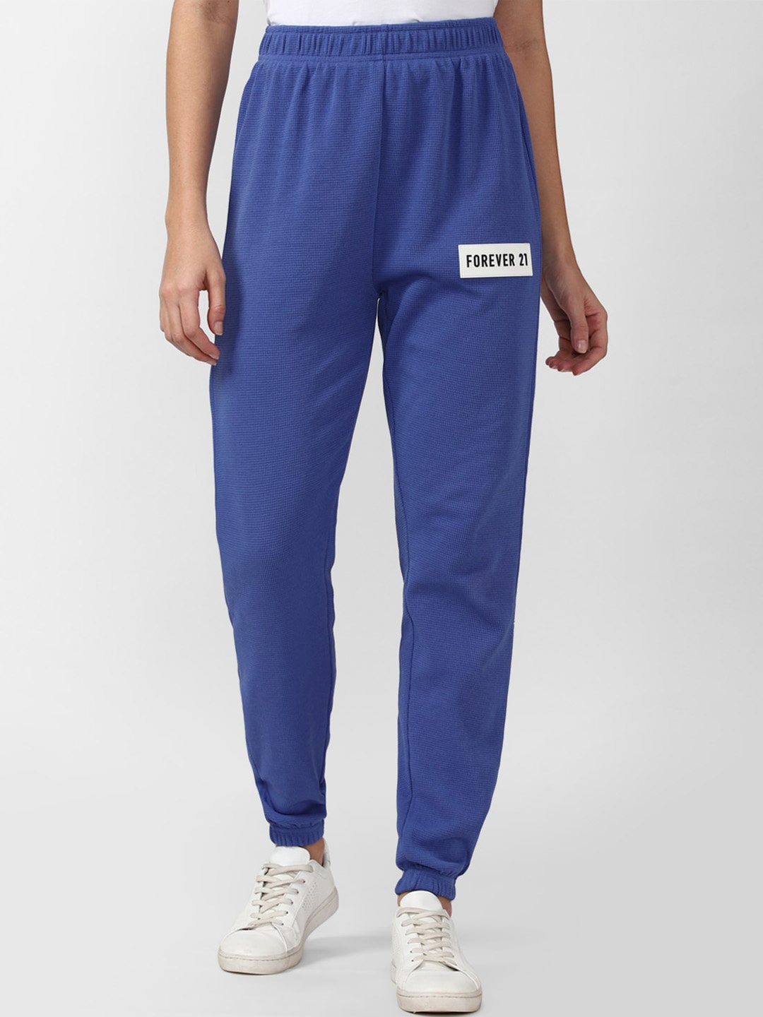 

FOREVER 21 Women Blue Joggers Trouser