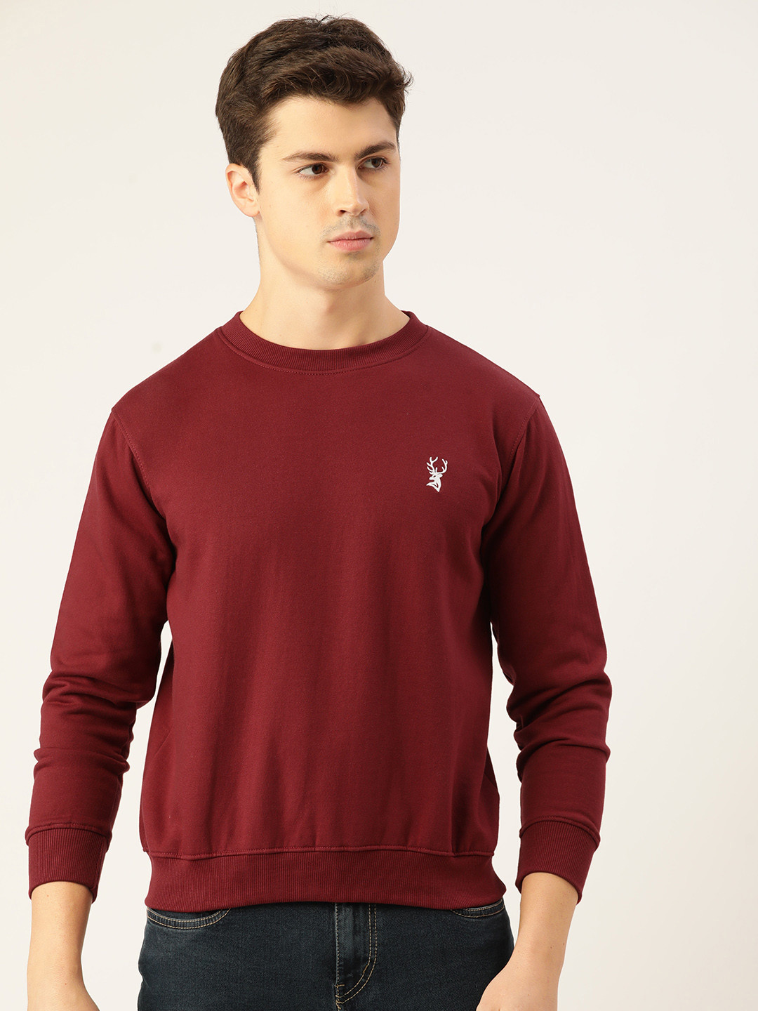 

PORTBLAIR Men Maroon Relaxed Fit Sweatshirt